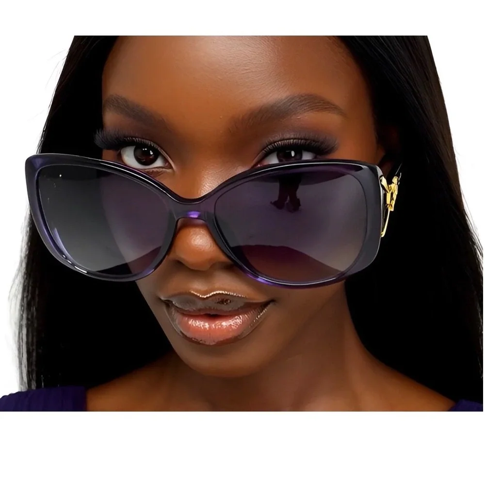 Luxury Oversized Butterfly Sunglasses Women Hip Hop Gold Embellished 2026 Lentes